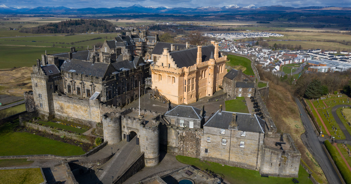 Aerial photo of Stirling Castle taken by UAV.